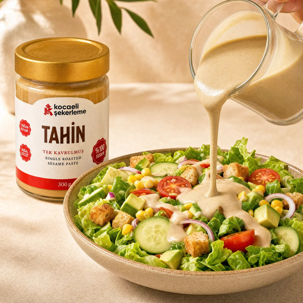 Tek Kavrulmuş Tahin 300 g - 3 adet